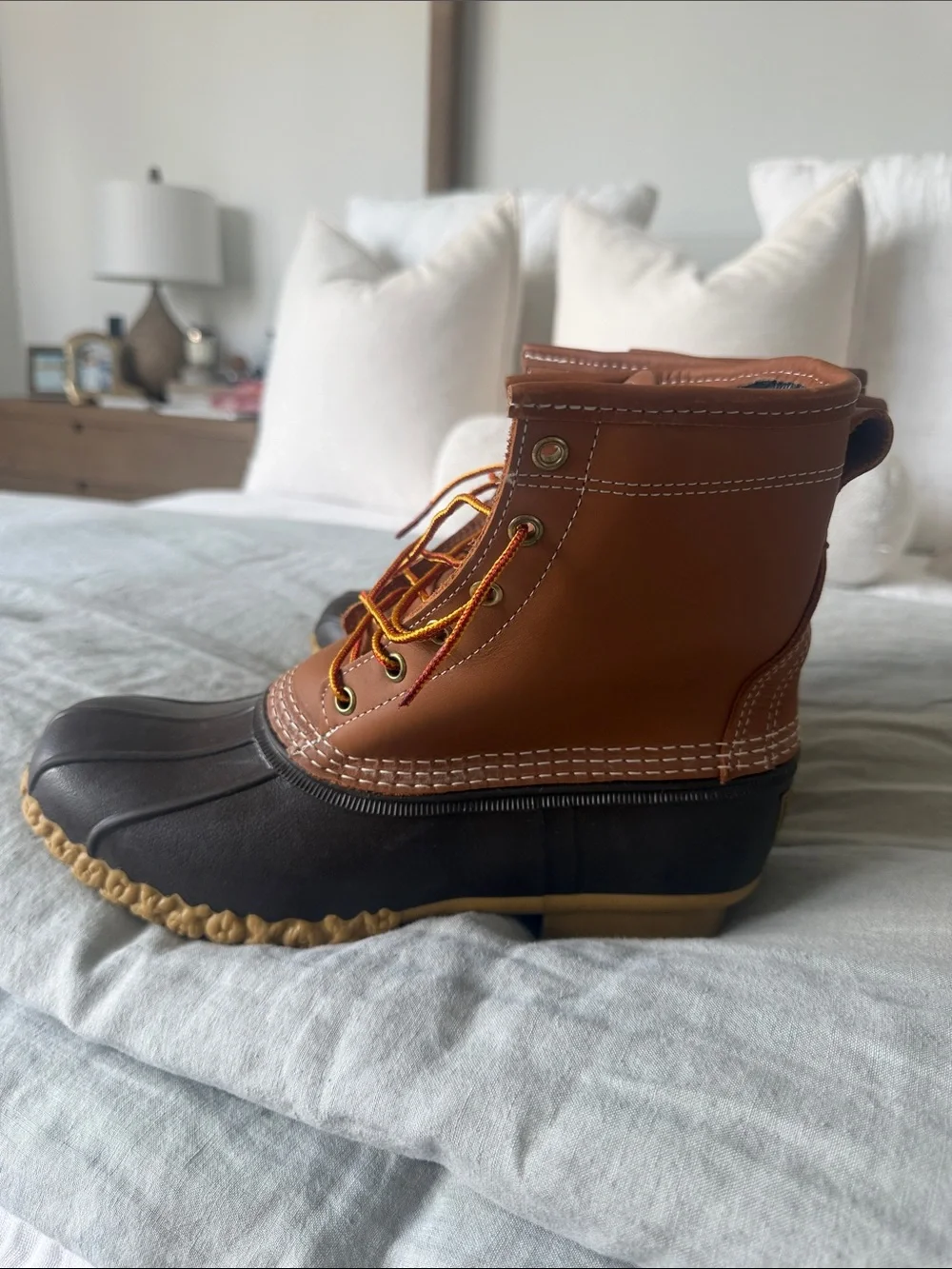 L.L. Bean Two-Tone Brown Men’s Rain & Snow Duck Boots